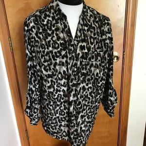 Style & Co. Woman's Animal Print Blouse 2X